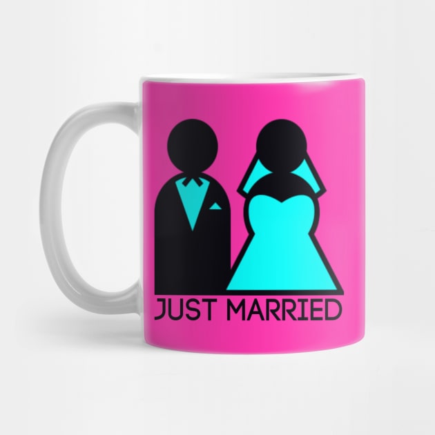 Just Married Newlyweds in Cyan by TheDaintyTaurus